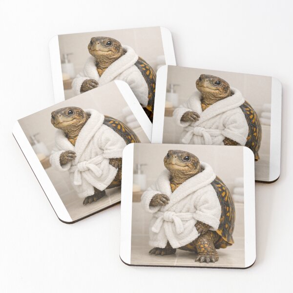 Item preview, Box Turtle White Bathrobe designed and sold by Sillytoe.