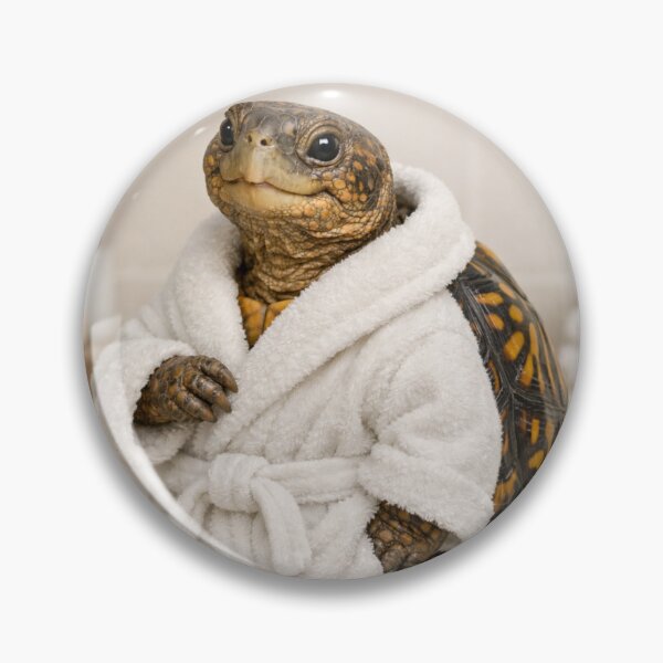 Item preview, Box Turtle White Bathrobe designed and sold by Sillytoe.