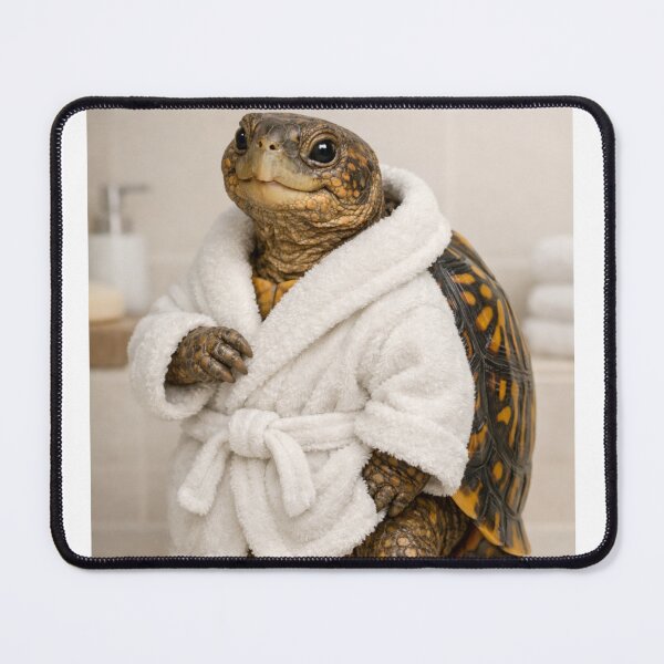 Item preview, Box Turtle White Bathrobe designed and sold by Sillytoe.