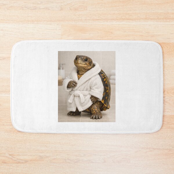 Item preview, Box Turtle White Bathrobe designed and sold by Sillytoe.