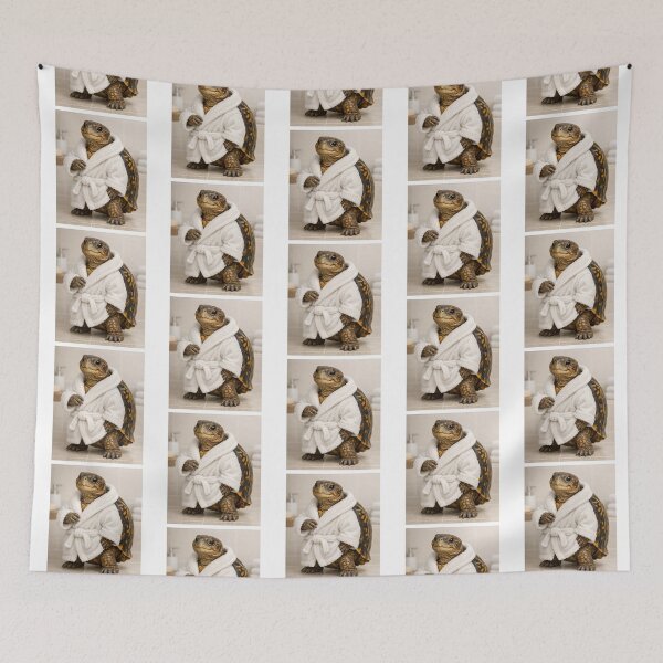 Item preview, Box Turtle White Bathrobe designed and sold by Sillytoe.