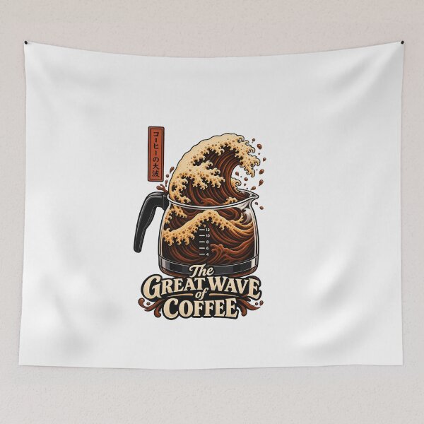 Item preview, The Great Wave of Coffee – Japanese Wave Coffee Lover Design designed and sold by Leo Bennett.