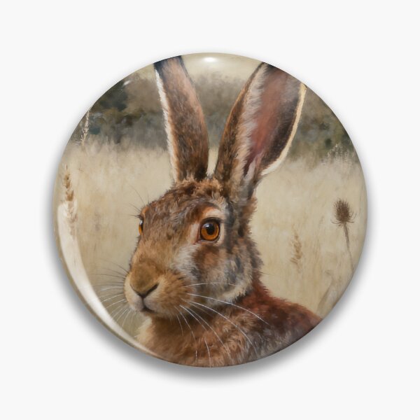Item preview, Brown Hare Print - Autumn Meadow Wall Art - British Wildlife Painting - A3 A4 A5 designed and sold by QuietCanvasArtworks.