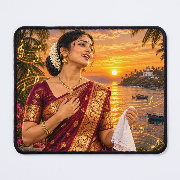 Item preview, Mando — Melody of Goa • Traditional Folk Music Art designed and sold by Goanheartprints.