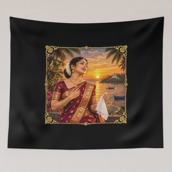 Item preview, Mando — Melody of Goa • Traditional Folk Music Art designed and sold by Goanheartprints.