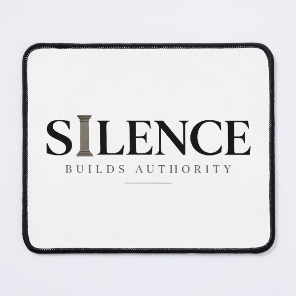 Item preview, Silence Builds Authority Minimal Typography Quote Print designed and sold by Presshue.