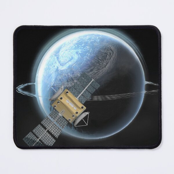 Item preview, Lonely Satellite Orbiting Blue Ringed Planet designed and sold by Mattdd990.