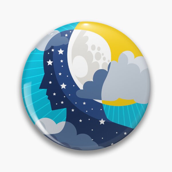 Item preview, man silhouette with a night sky inside his body against a daytime sky designed and sold by matintheworld ( delcarmat ).