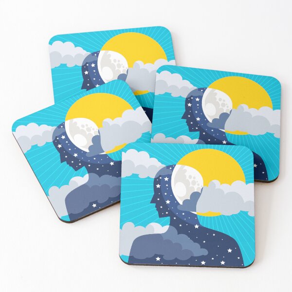 Item preview, man silhouette with a night sky inside his body against a daytime sky designed and sold by matintheworld ( delcarmat ).