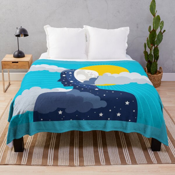 Item preview, man silhouette with a night sky inside his body against a daytime sky designed and sold by matintheworld ( delcarmat ).