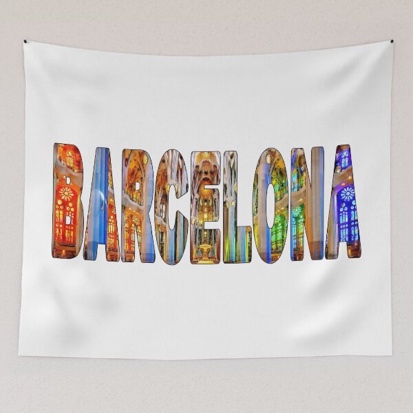 Item preview, BARCELONA - Spain Souvenir Sticker Shirt Sagrada Familia Interior Colours designed and sold by Adam Gormley.