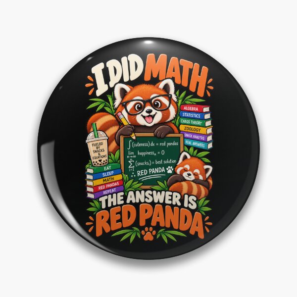 Item preview, I Did Math The Answer Is Red Panda .. Funny Math Animal designed and sold by Ridaelb.