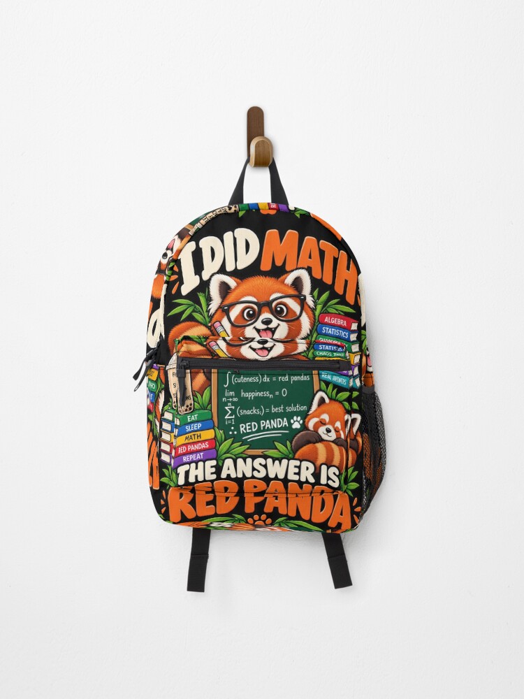 Thumbnail 1 of 3, Backpack, I Did Math The Answer Is Red Panda .. Funny Math Animal designed and sold by Ridaelb.