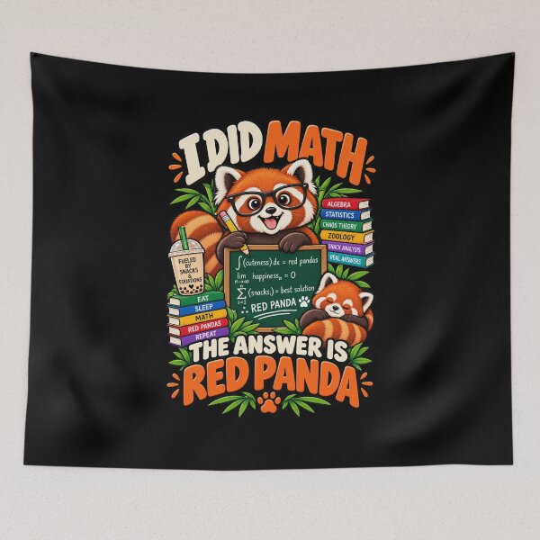 Item preview, I Did Math The Answer Is Red Panda .. Funny Math Animal designed and sold by Ridaelb.