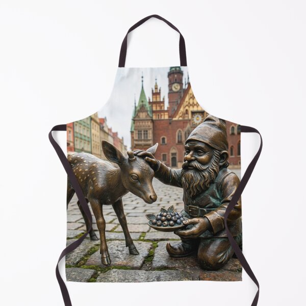 Item preview, Deer Gnome Art Print – Fawn Lover Gift, Poland Travel Decor designed and sold by Purrfecta.