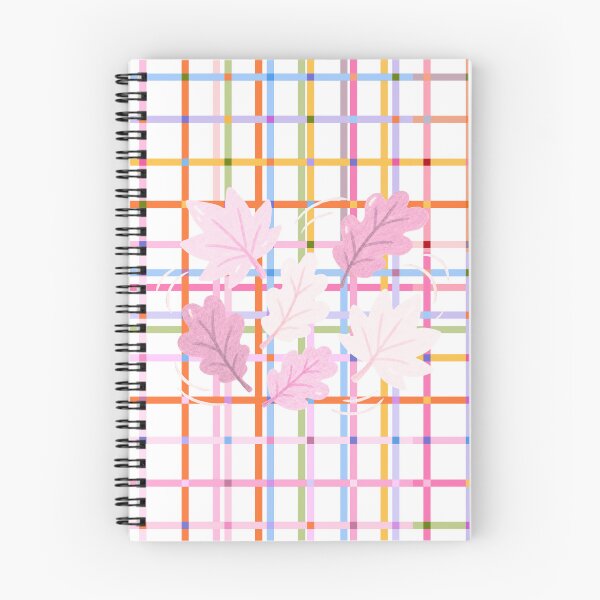 Item preview, Cute Pastel Pink Autumn Leaves Plaid Pattern designed and sold by MayoshaVibes.