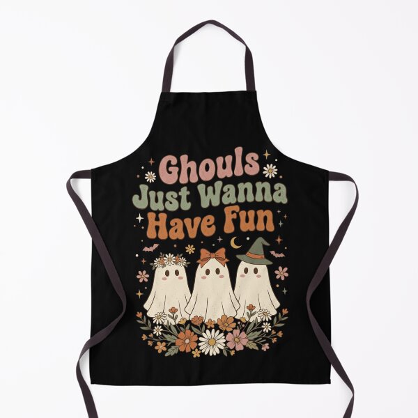 Item preview, Ghouls Just Wanna Have Fun - Retro Groovy Floral Halloween Ghosts Art designed and sold by WillCraftx.