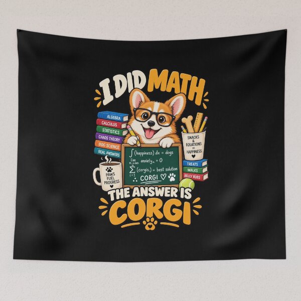 Item preview, I Did Math The Answer Is Corgi .. Funny Math Dog designed and sold by Ridaelb.