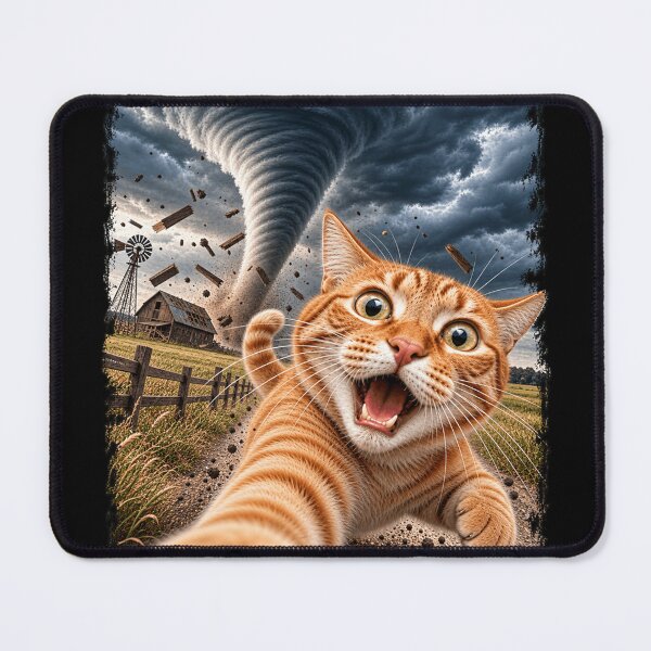 Item preview, Cat Taking Selfie With Tornado Meteorologist Gifts designed and sold by 76Valeria.