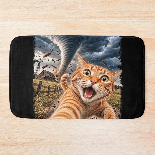 Artikelvorschau, Katze macht Selfie mit Geschenken eines Tornado-Meteorologen entworfen und verkauft von 76Valeria.