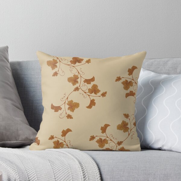 Item preview, Brown Botanical Vine Autumn Cozy on Warm Beige Background designed and sold by somecallmeninastudio .
