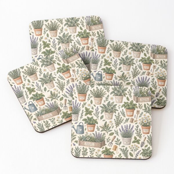 Item preview, Cottage Herb Garden Seamless Pattern designed and sold by divifillius.