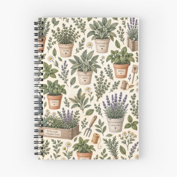 Item preview, Cottage Herb Garden Seamless Pattern designed and sold by divifillius.