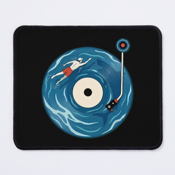 Item preview, Lost In The Deep Groove  Vinyl Ocean Surreal Illustration designed and sold by TondaDasilva.