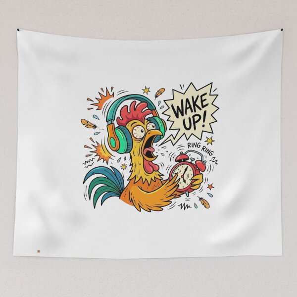 Item preview, Funny Rooster Alarm Clock Wake Up Meme designed and sold by jeshands.