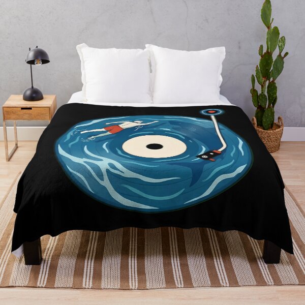 Item preview, Lost In The Deep Groove Vinyl Ocean Surreal Illustration designed and sold by TondaDasilva.