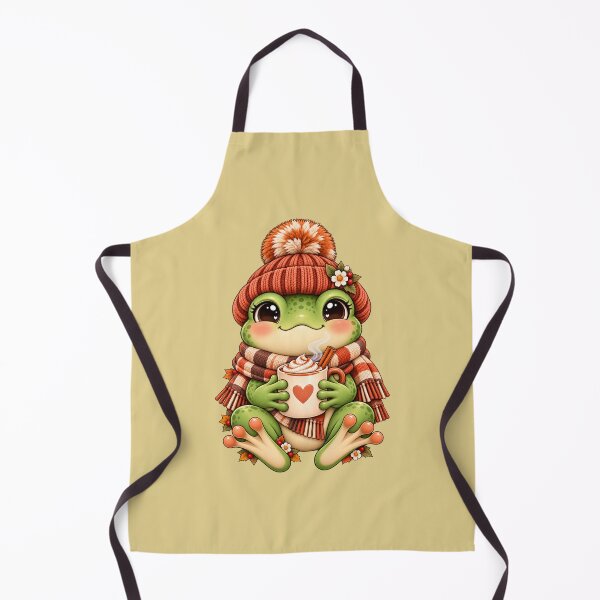 Item preview, Cute Frog with Coffee – Cozy Autumn Kawaii Frog designed and sold by HO•Designs.