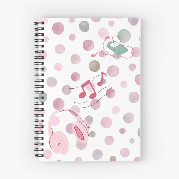 Item preview, Cute Pastel Pink Music Headphones and MP3 Polka Dot Pattern designed and sold by MayoshaVibes.