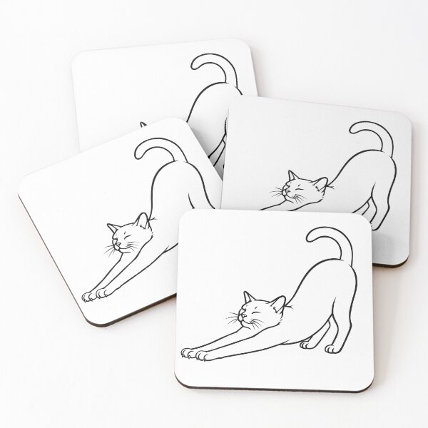 Item preview, Stretching Cat – Funny Cat Illustration designed and sold by ArtPer-design.