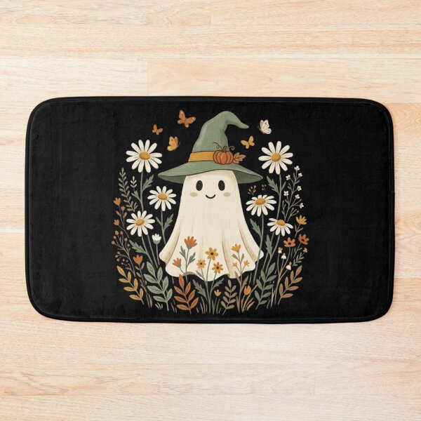 Item preview, Cute Cottagecore Witch Ghost - Daisy Wildflower Halloween Garden Art designed and sold by WillCraftx.
