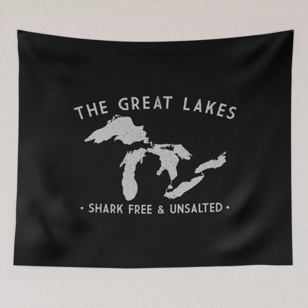 Item preview, Great Lakes Shark Free And Unsalted Vintage Tee designed and sold by TondaDasilva.