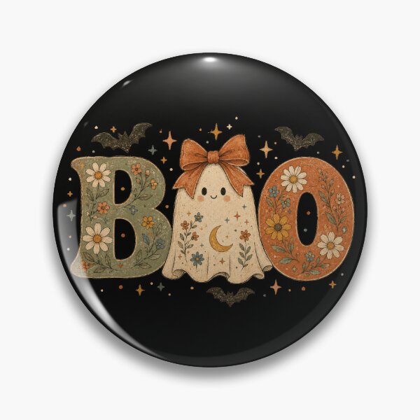 Item preview, Vintage BOO Floral Ghost - Cute Coquette Halloween Ribbon Art designed and sold by WillCraftx.