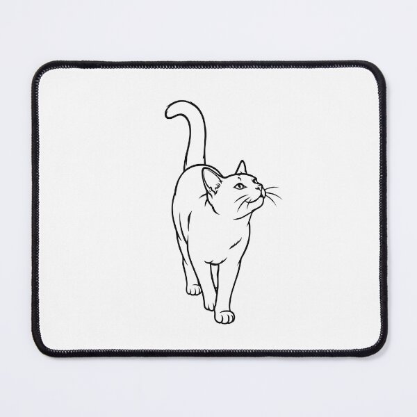 Item preview, Curious Cat – Walking Cat Illustration designed and sold by ArtPer-design.