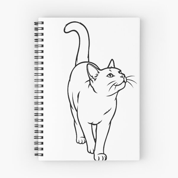 Item preview, Curious Cat – Walking Cat Illustration designed and sold by ArtPer-design.