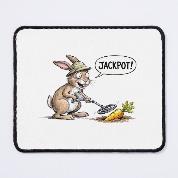 Item preview, Funny Bunny Metal Detector Jackpot Meme designed and sold by jeshands.
