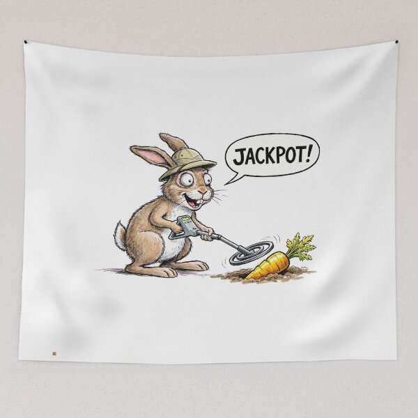 Item preview, Funny Bunny Metal Detector Jackpot Meme designed and sold by jeshands.