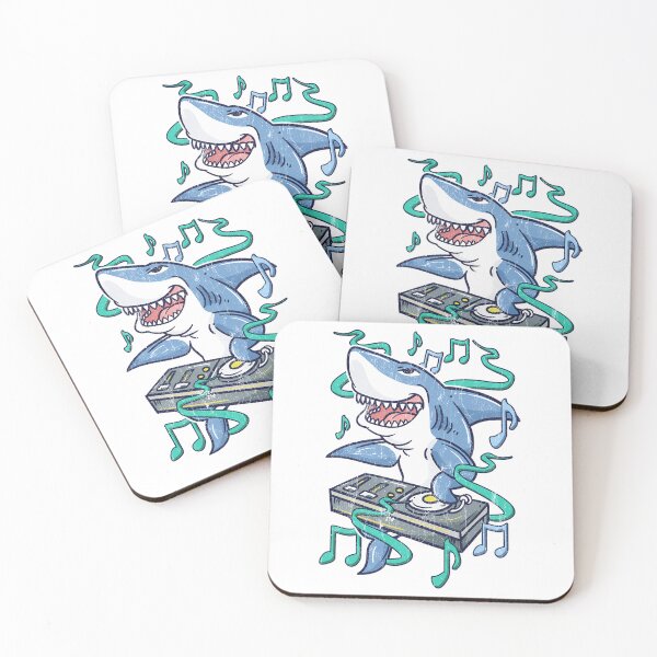Item preview, Funny Shark Dj - Party Dance Club - Disk Jockey Edm Music designed and sold by TondaDasilva.