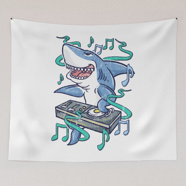 Item preview, Funny Shark Dj - Party Dance Club - Disk Jockey Edm Music designed and sold by TondaDasilva.
