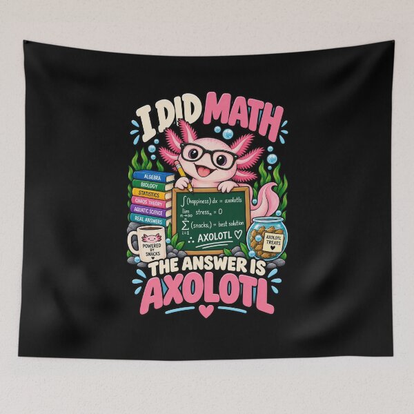 Item preview, I Did Math The Answer Is Axolotl .. Funny Math Animal designed and sold by Ridaelb.