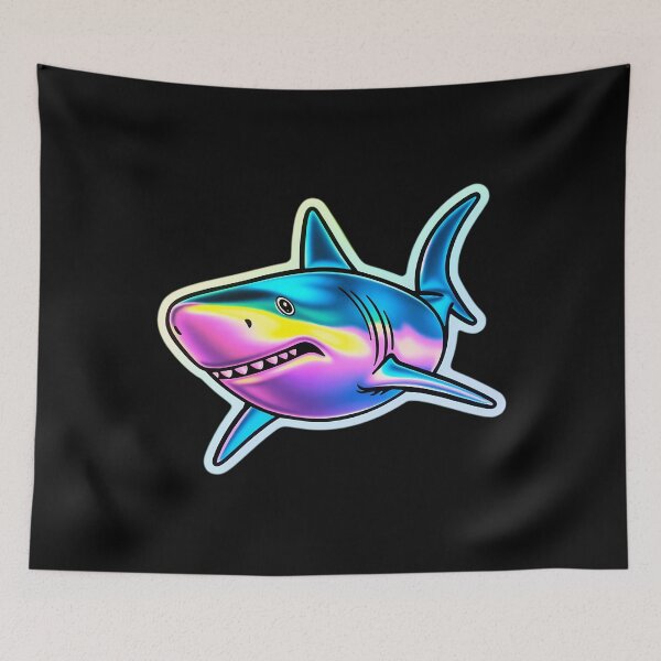 Item preview, Iridescent Great White Shark Vinyl Sticker designed and sold by TondaDasilva.