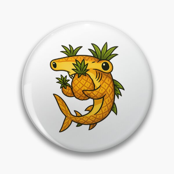 Item preview, Fruit Pineapple Shark Vinyl Sticker  Water-Resistant  5-Inch Cute Aesthetic Decals designed and sold by TondaDasilva.