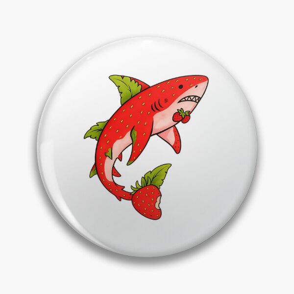 Item preview, Fruit Strawberry Shark Vinyl Sticker  Water-Resistant  5-Inch Cute Aesthetic Decals designed and sold by TondaDasilva.