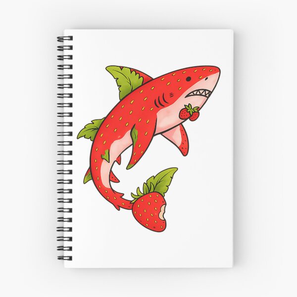 Item preview, Fruit Strawberry Shark Vinyl Sticker  Water-Resistant  5-Inch Cute Aesthetic Decals designed and sold by TondaDasilva.