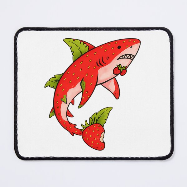 Item preview, Fruit Strawberry Shark Vinyl Sticker  Water-Resistant  5-Inch Cute Aesthetic Decals designed and sold by TondaDasilva.