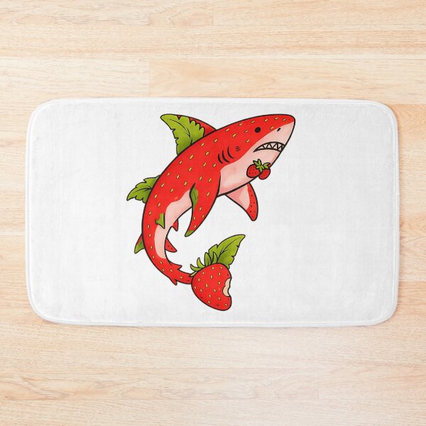 Item preview, Fruit Strawberry Shark Vinyl Sticker  Water-Resistant  5-Inch Cute Aesthetic Decals designed and sold by TondaDasilva.