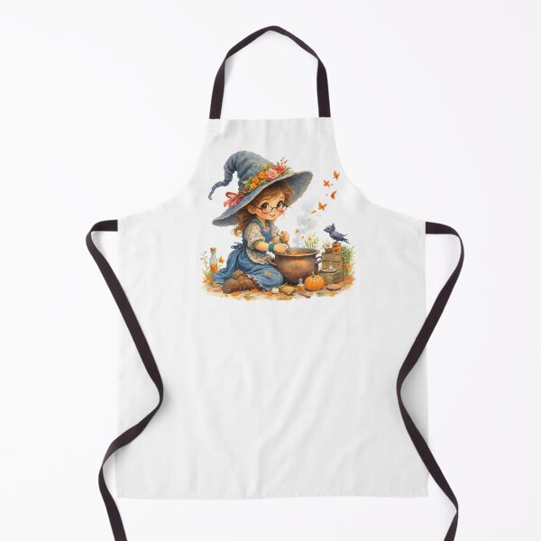 Item preview, Cute little witch with her magic cauldron designed and sold by bambinella.de.